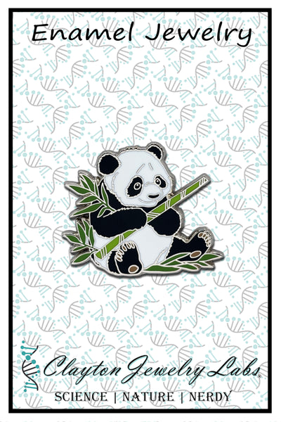 Panda with Bamboo Enamel Pin | Clayton Jewelry Labs