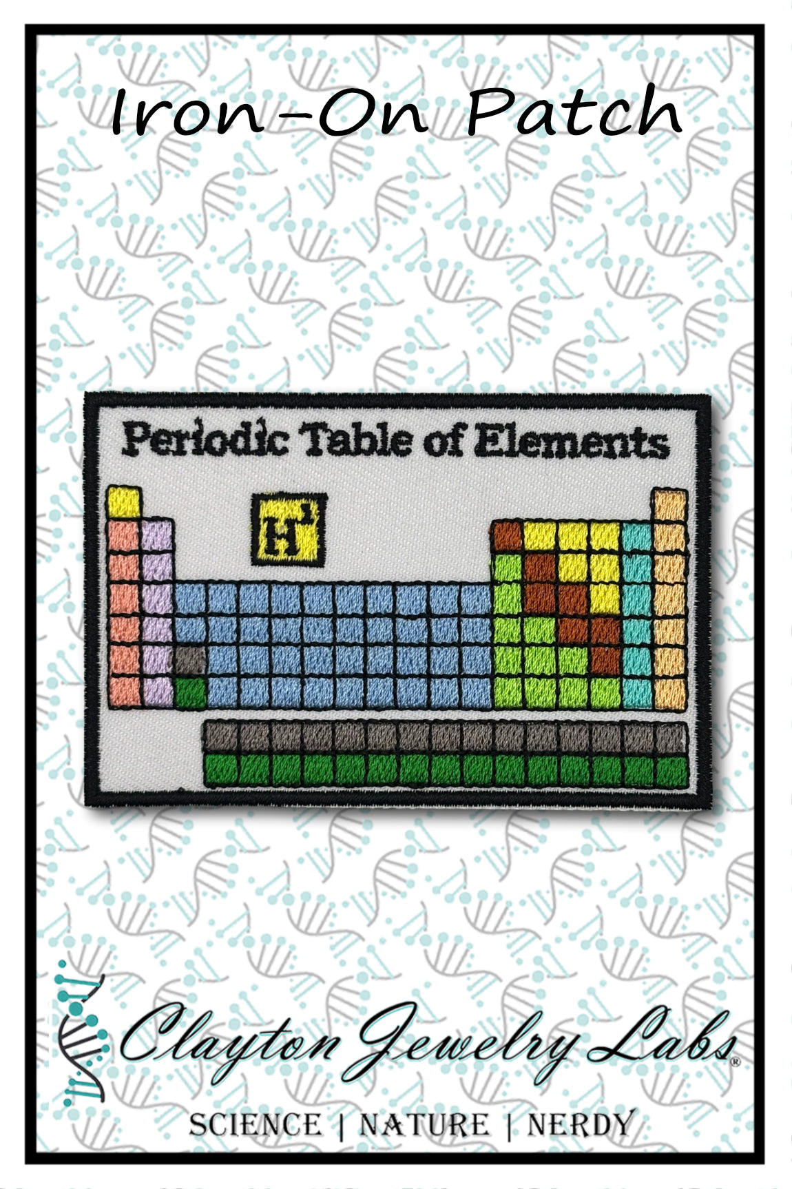 Periodic Table of Elements Embroidered Iron-on Patch