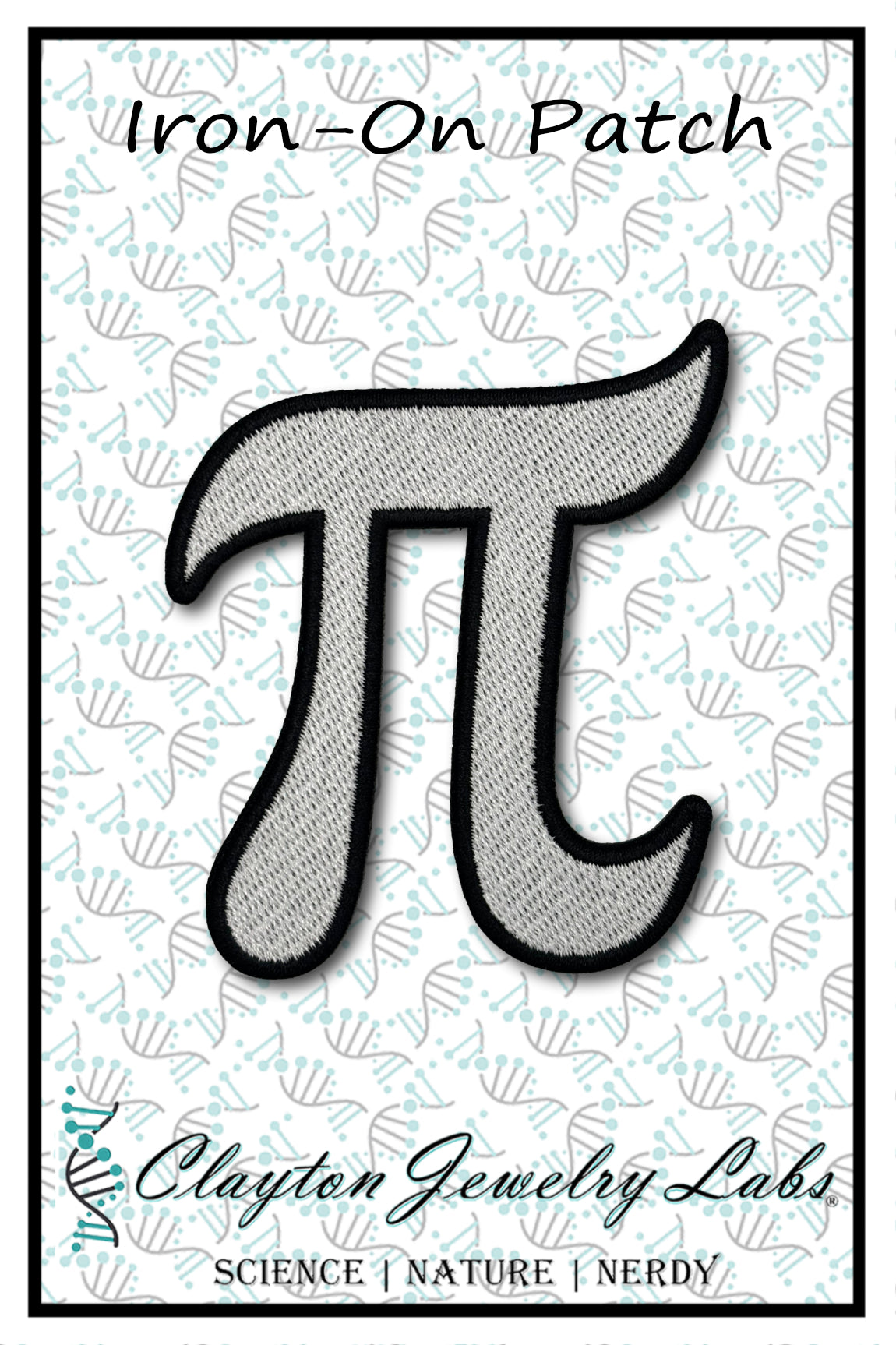 Pi Symbol Embroidered Iron-on Patch