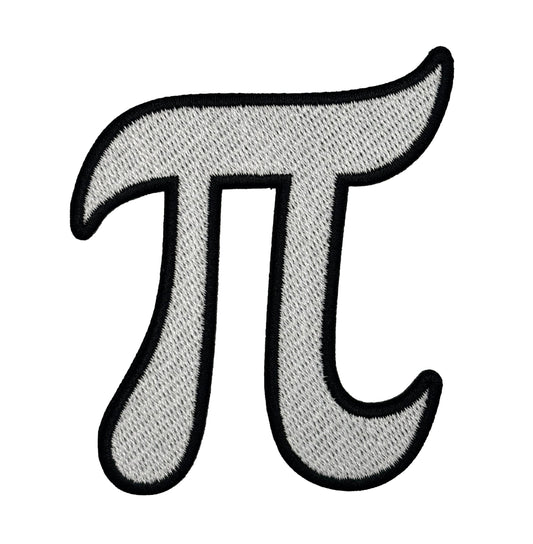 Pi Symbol Embroidered Iron-on Patch