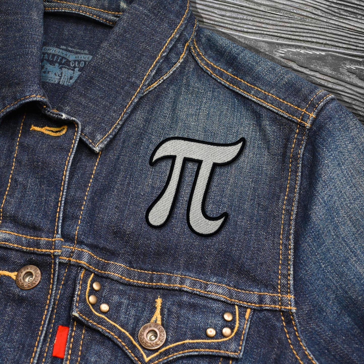 Pi Symbol Embroidered Iron-on Patch