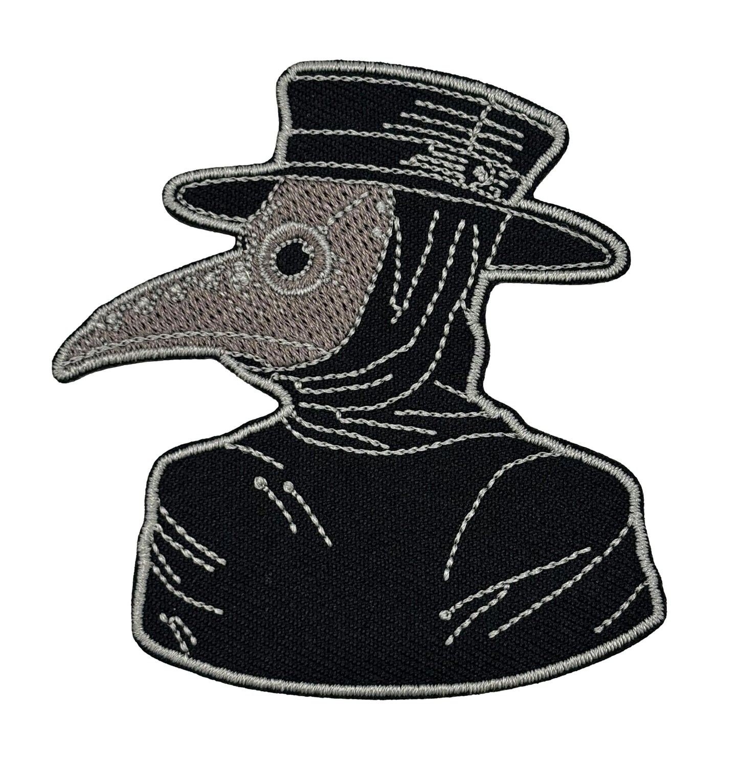 Plague Doctor Embroidered Iron-on Patch