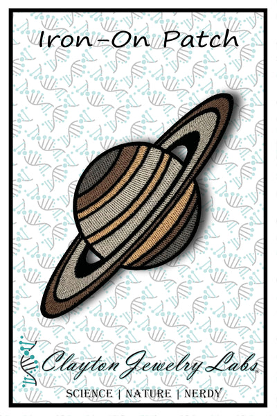 Planet Saturn Embroidered Iron-on Patch | Clayton Jewelry Labs