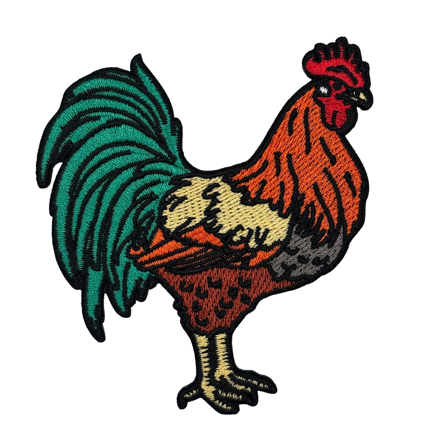 Rooster Embroidered Iron-on Patch