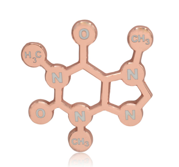 Caffeine Molecule Enamel Pin | Clayton Jewelry Labs
