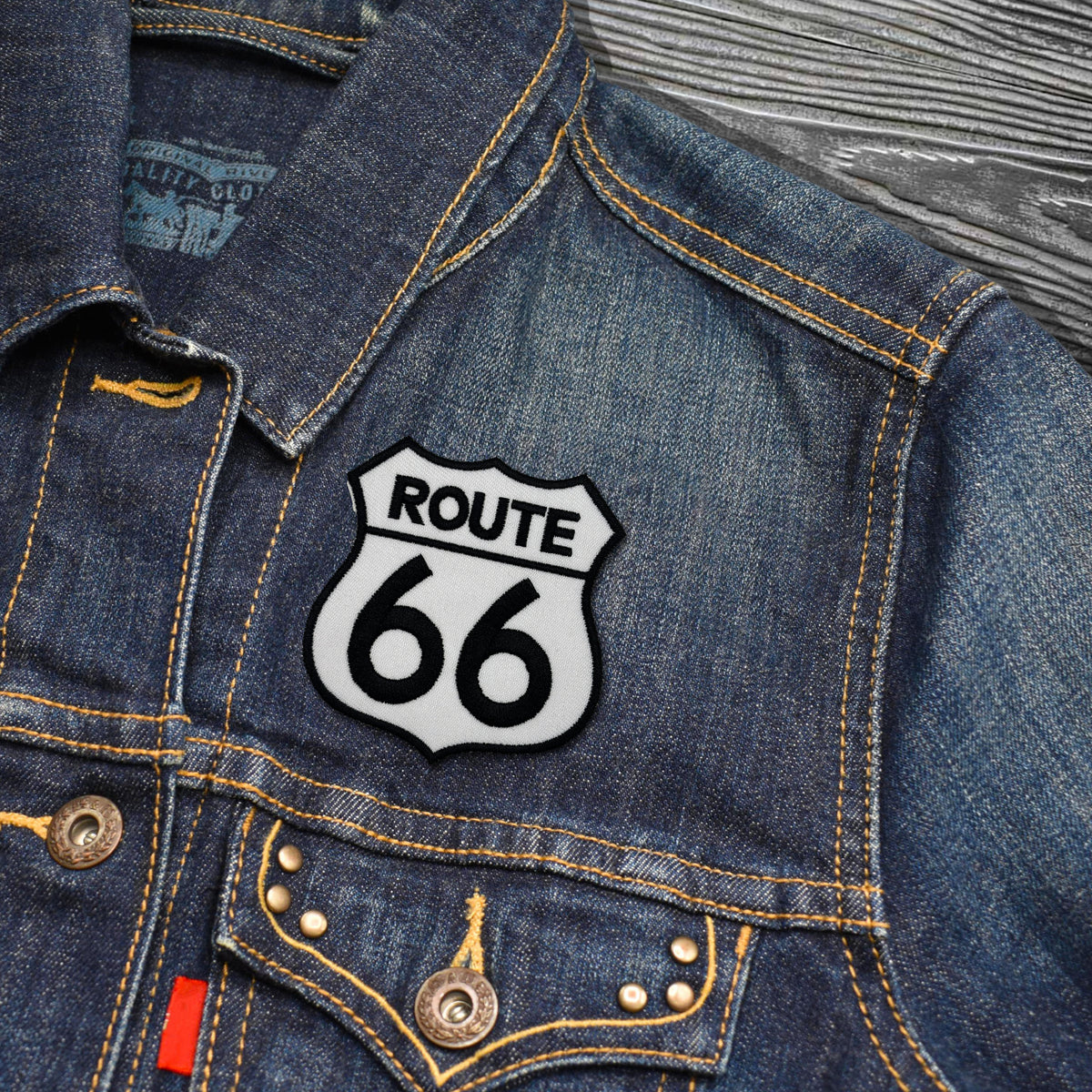 Route 66 Sign Embroidered Iron-on Patch - Clayton Jewelry Labs - Patch