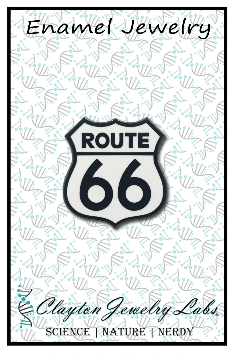Route 66 Sign Hard Enamel Pin
