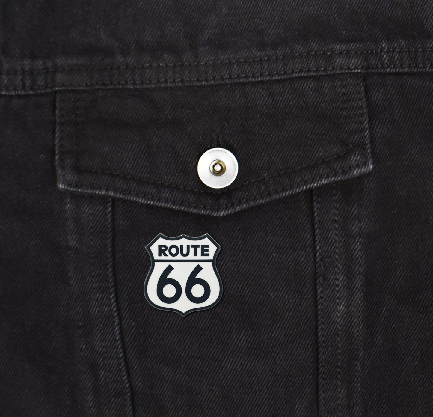 Route 66 Sign Hard Enamel Pin