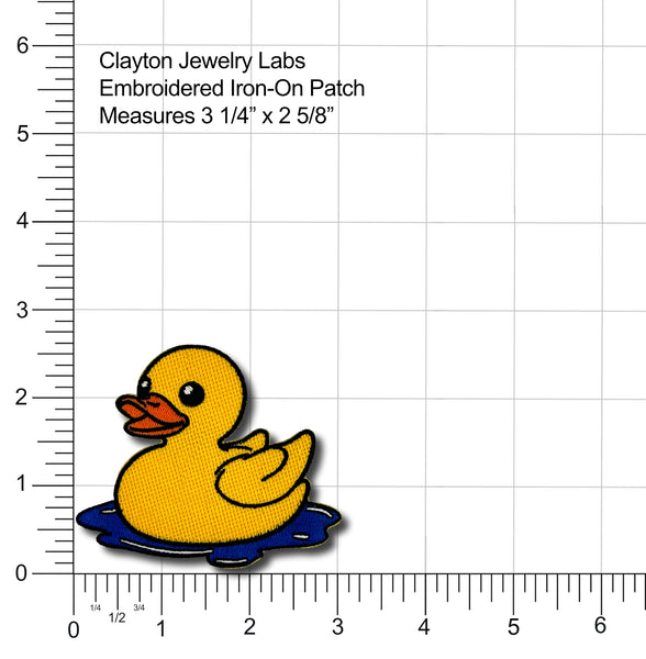 Rubber Duck Embroidered Iron-on Patch | Clayton Jewelry Labs