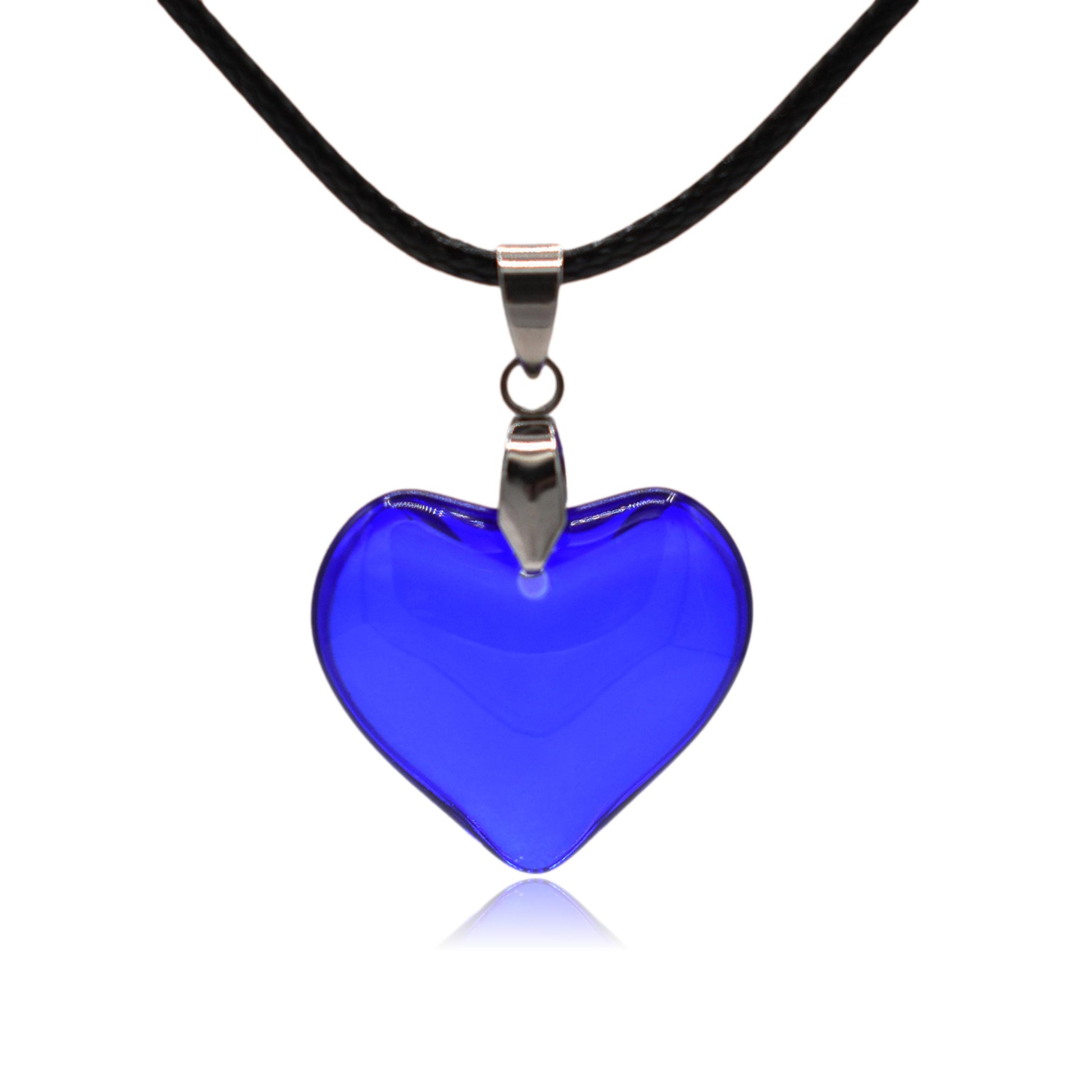 Solid Glass Heart Pendant Necklace | Clayton Jewelry Labs