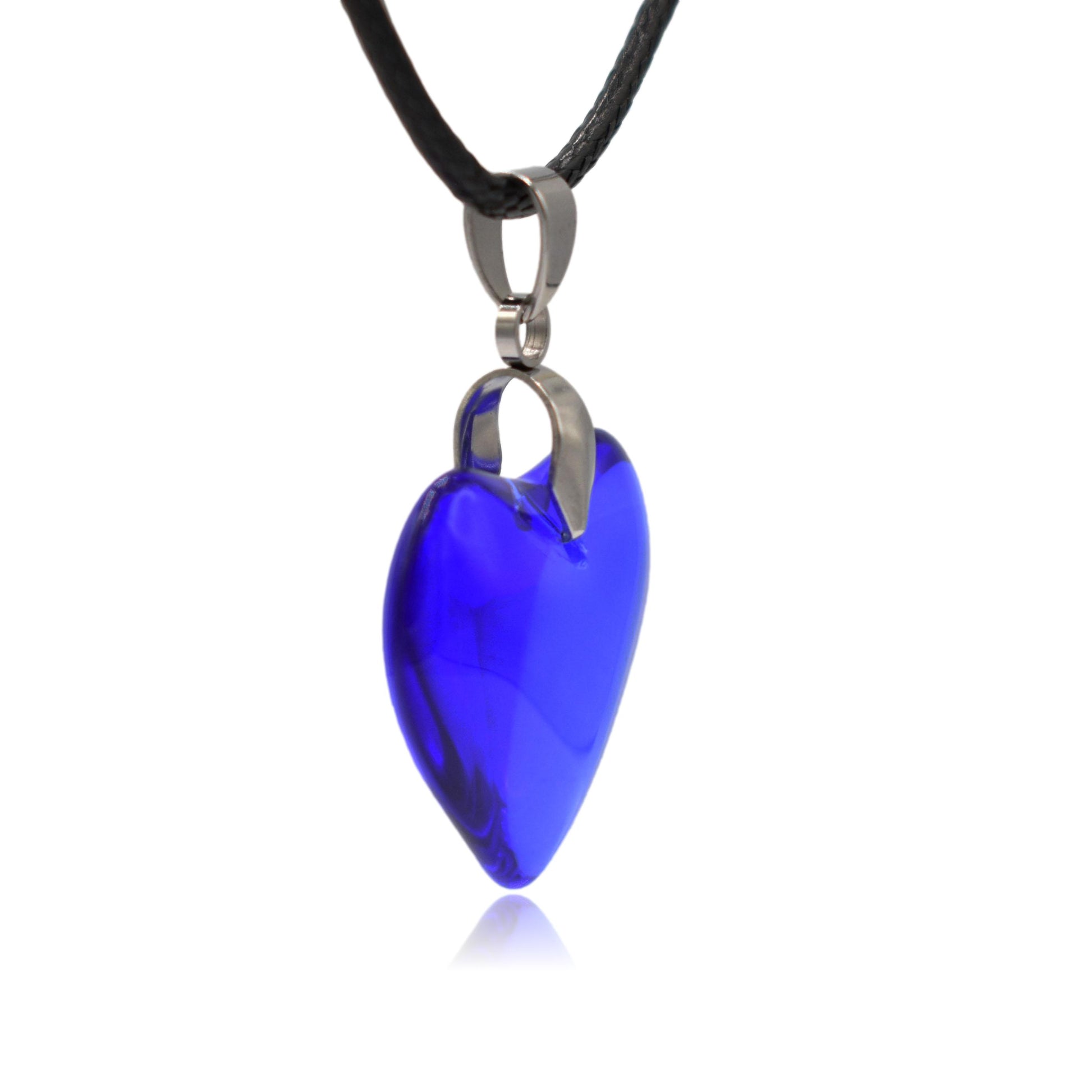 Solid Glass Heart Pendant Necklace | Clayton Jewelry Labs