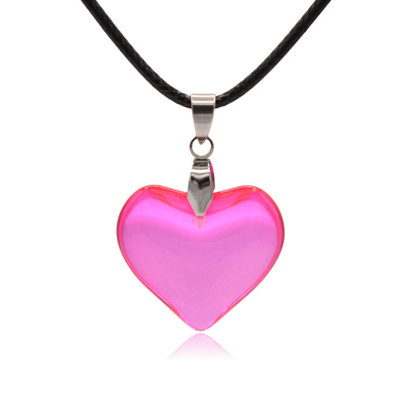 Solid Glass Heart Pendant Necklace | Clayton Jewelry Labs