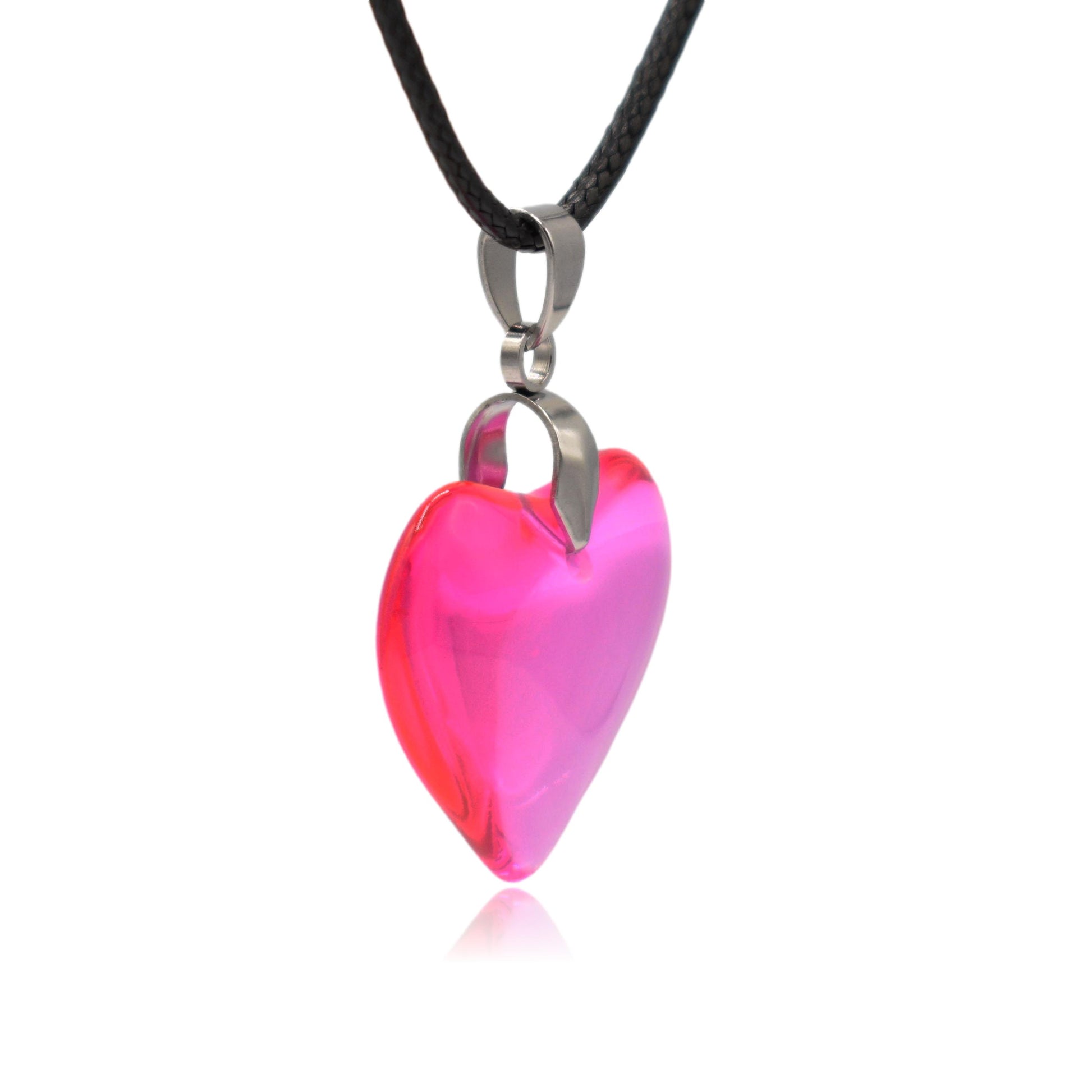 Solid Glass Heart Pendant Necklace | Clayton Jewelry Labs