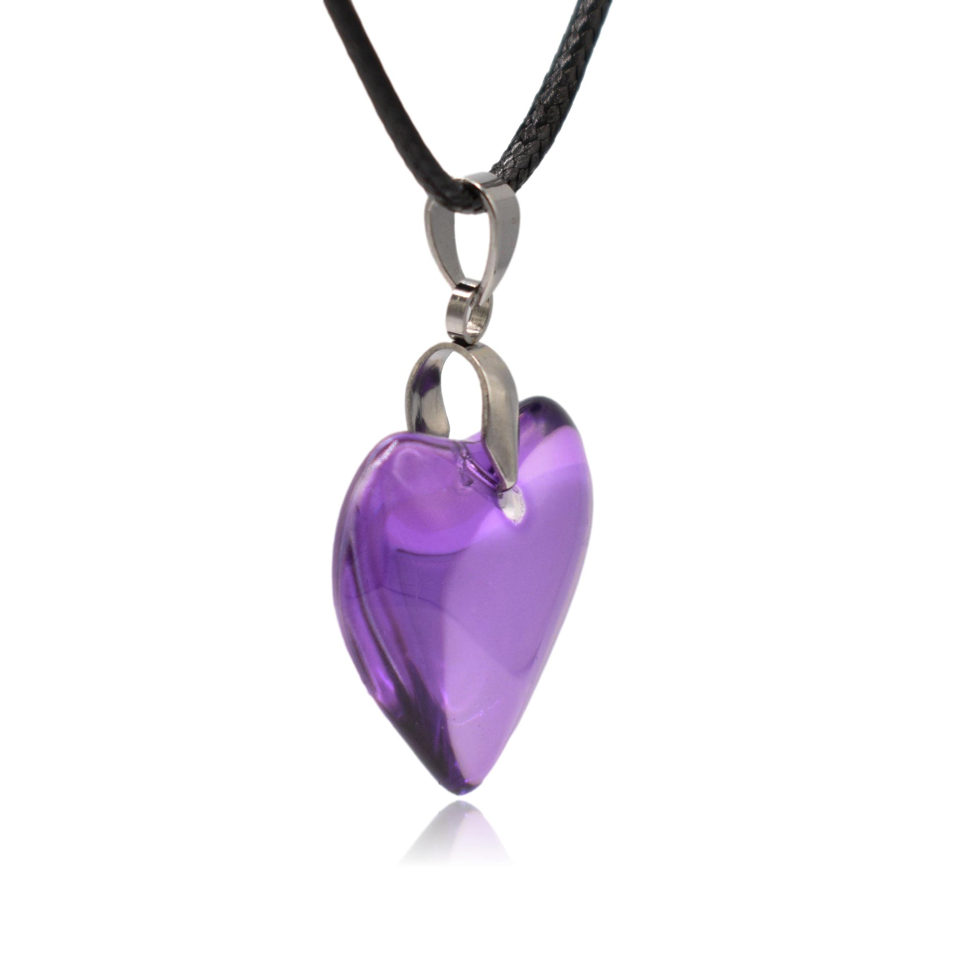 Solid Glass Heart Pendant Necklace | Clayton Jewelry Labs