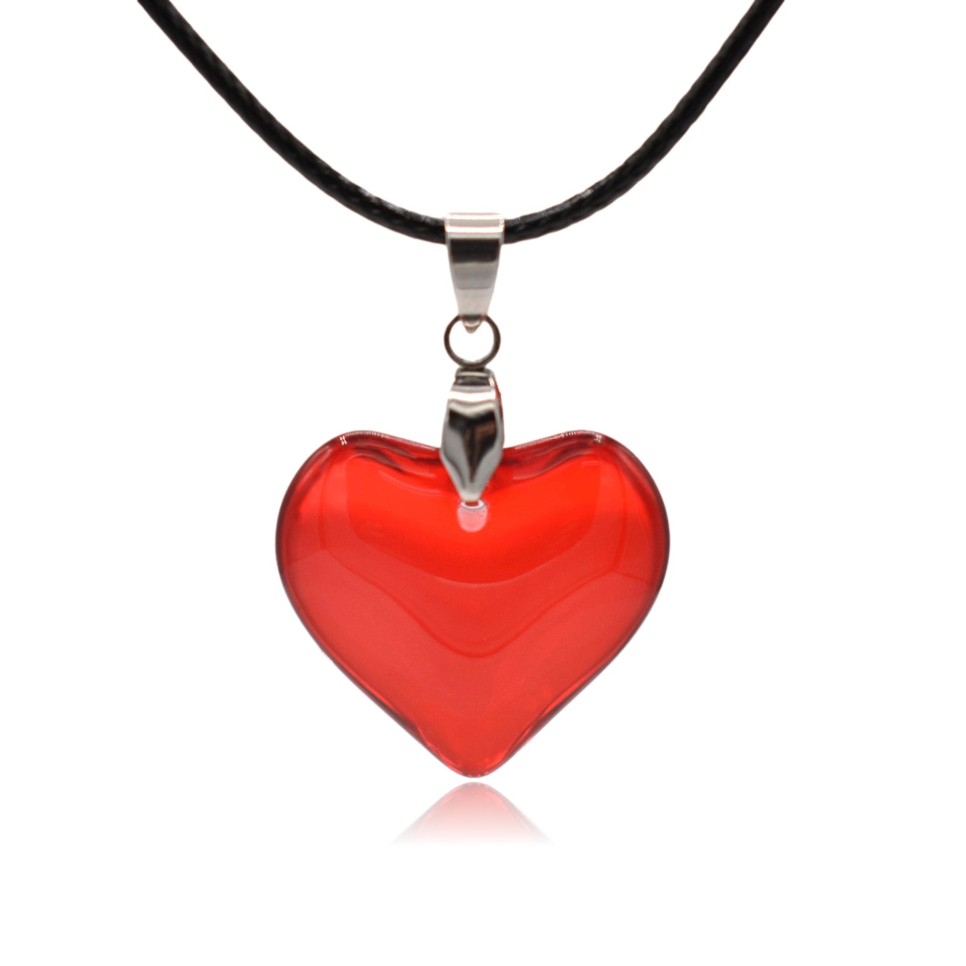 Solid Glass Heart Pendant Necklace | Clayton Jewelry Labs