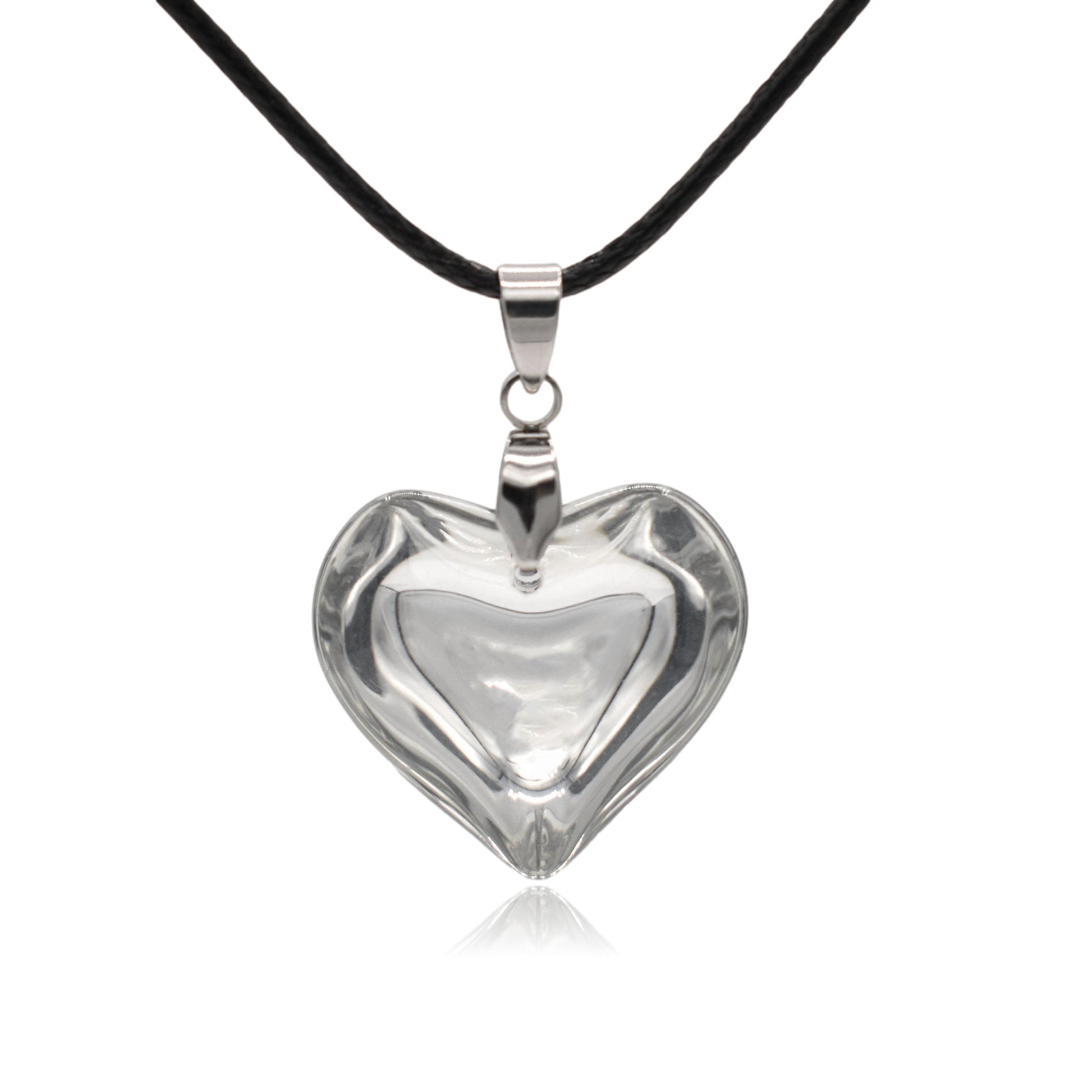 Solid Glass Heart Pendant Necklace | Clayton Jewelry Labs