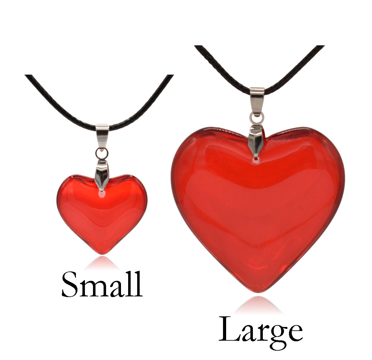 Solid Glass Heart Pendant Necklace | Clayton Jewelry Labs