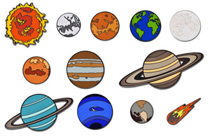Solar System Planets Enamel Pin Set | Clayton Jewelry Labs