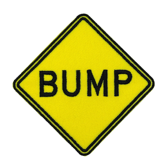 Speed Bump Sign Embroidered Iron-on Patch