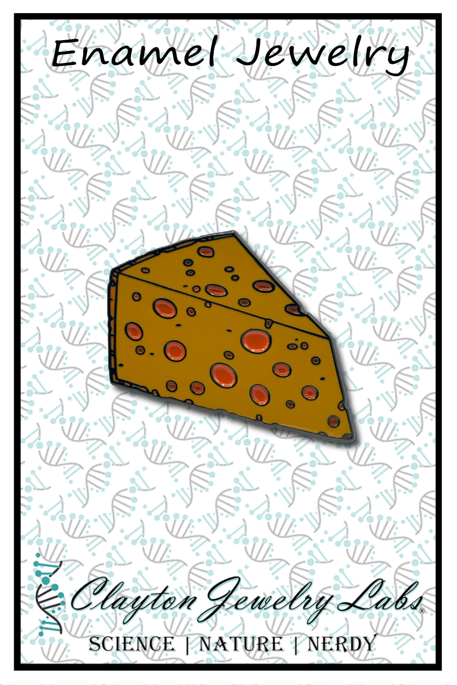 Swiss Cheese Enamel Pin