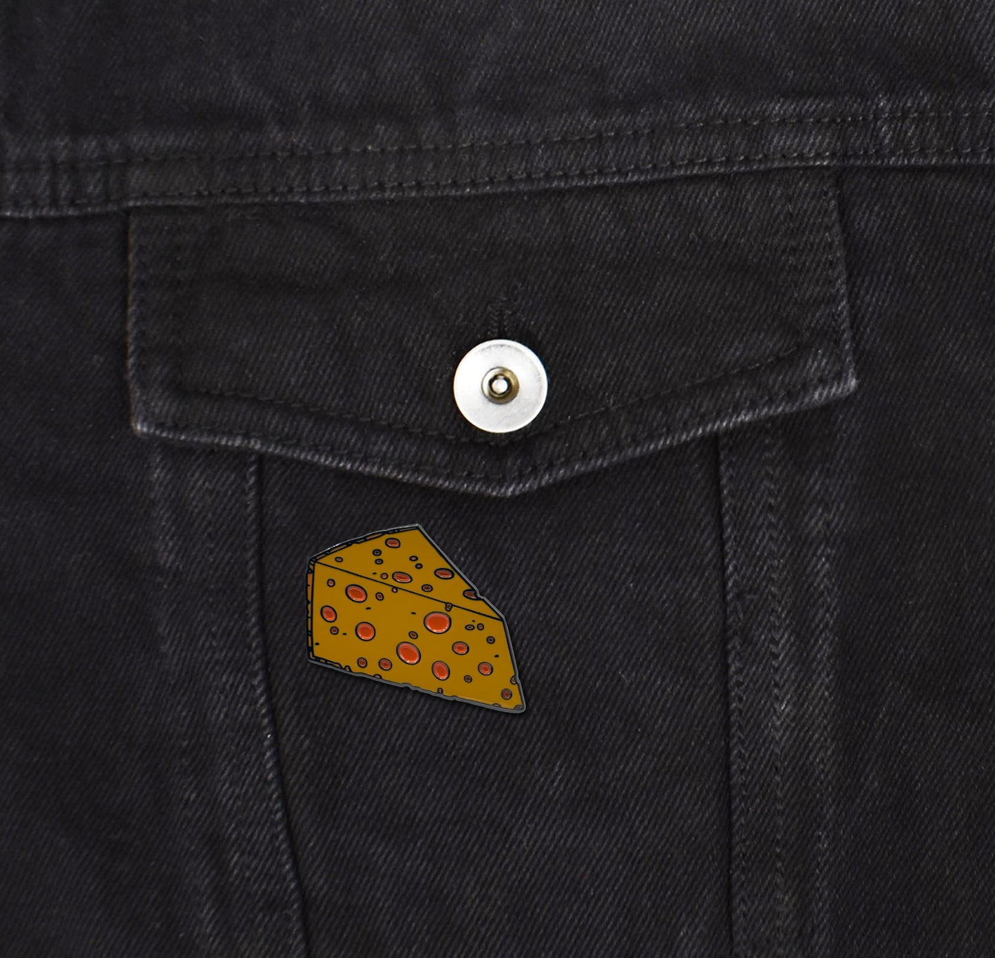 Swiss Cheese Enamel Pin