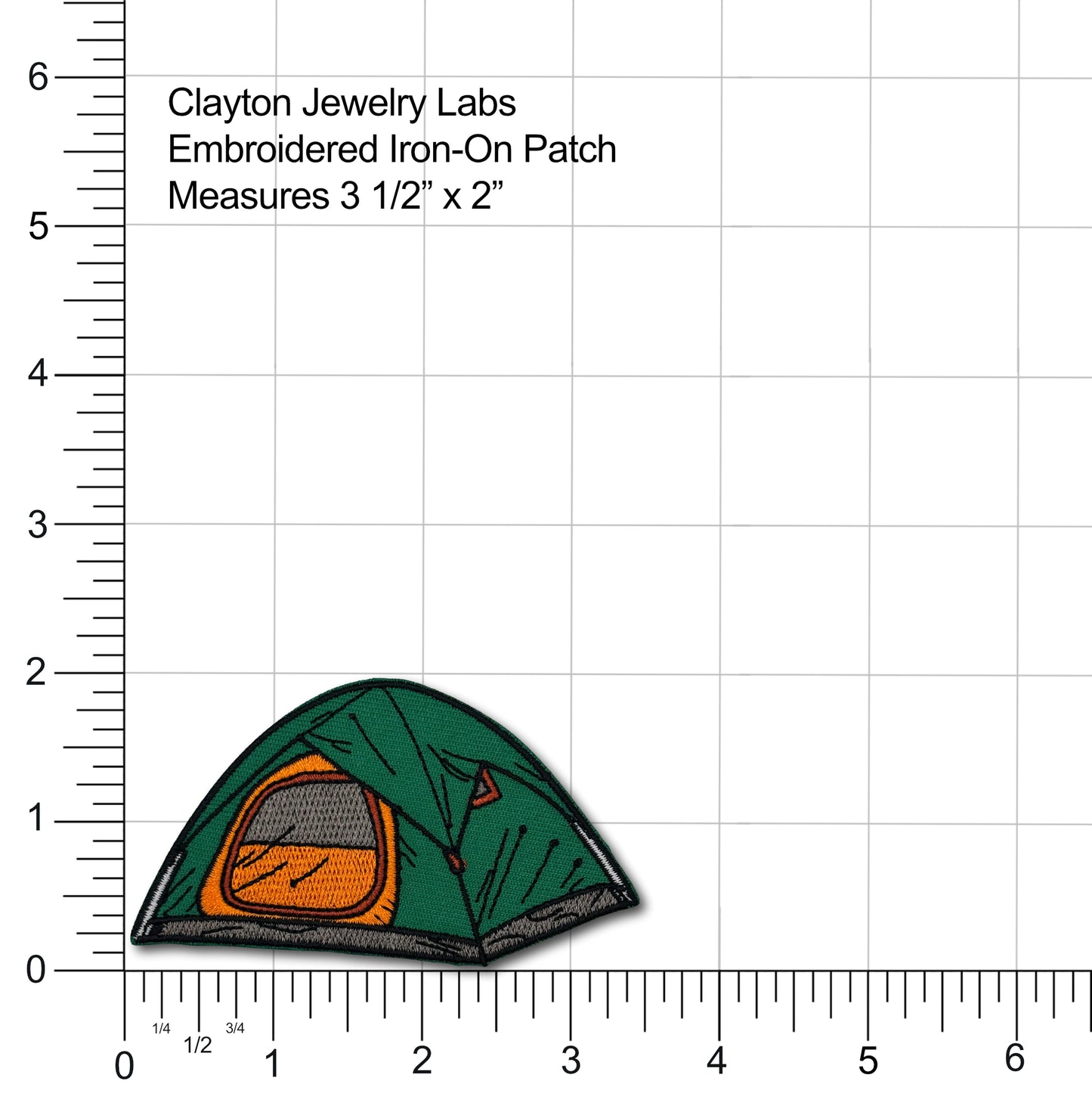 Tent Embroidered Iron-on Patch