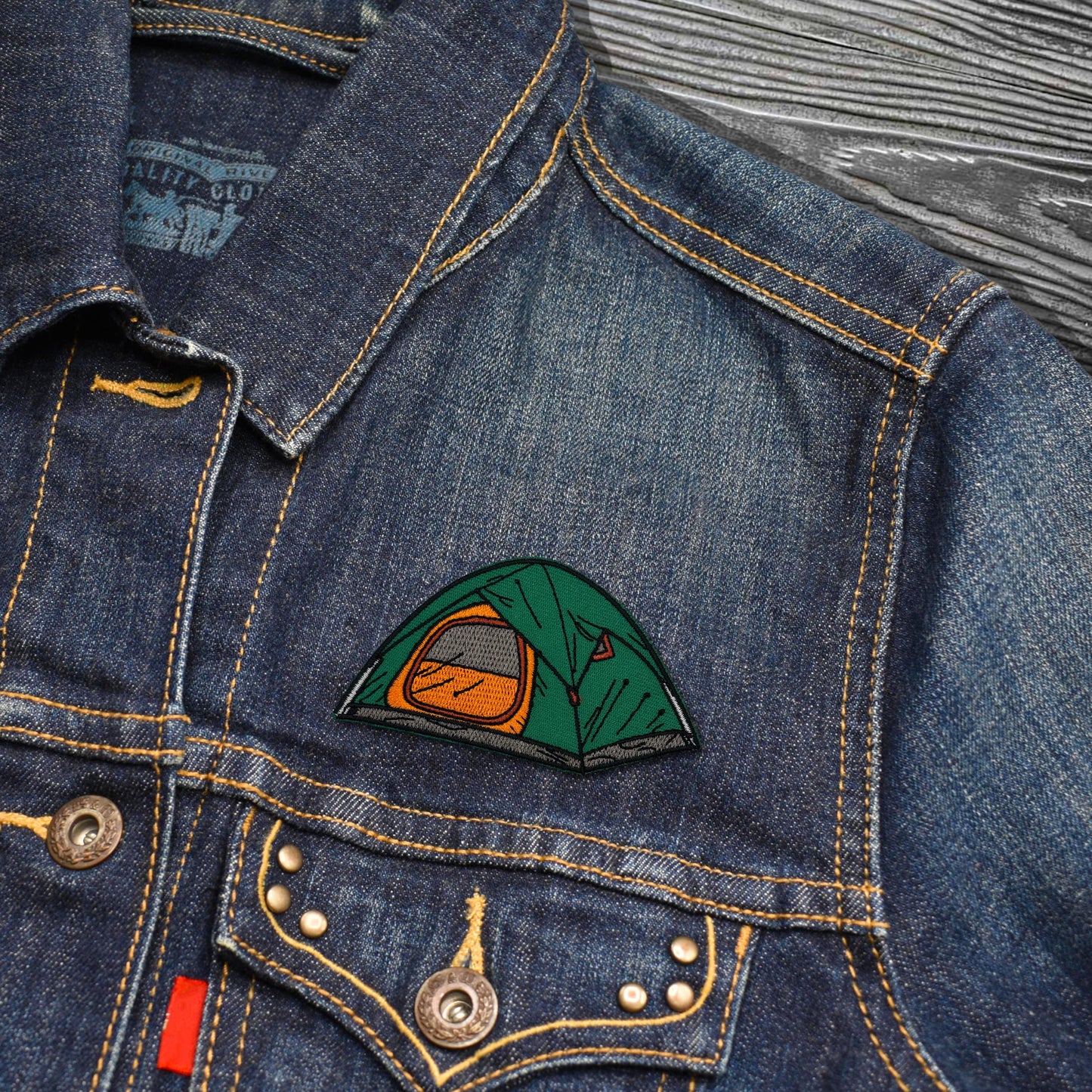 Tent Embroidered Iron-on Patch