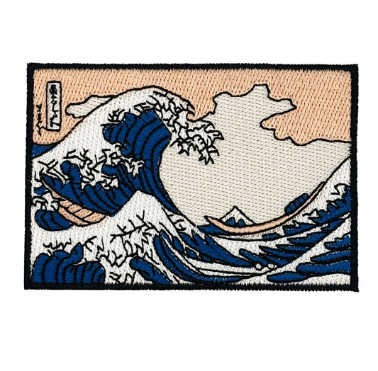 Embroidered patch of The Great Wave off Kanagawa