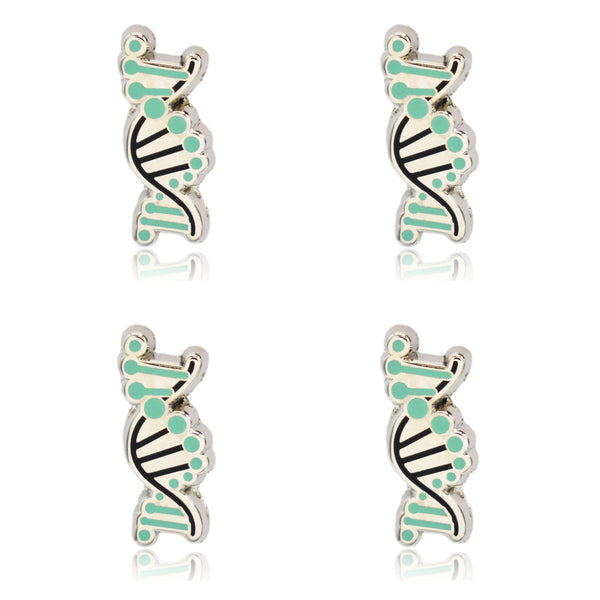 Mini DNA Helix Logo Set of 4 Enamel Pins | Clayton Jewelry Labs