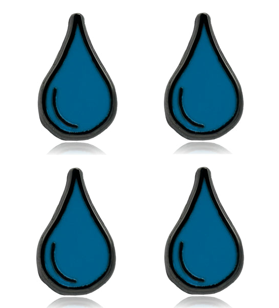 Mini Raindrop Set of 4 Filler Enamel Pins