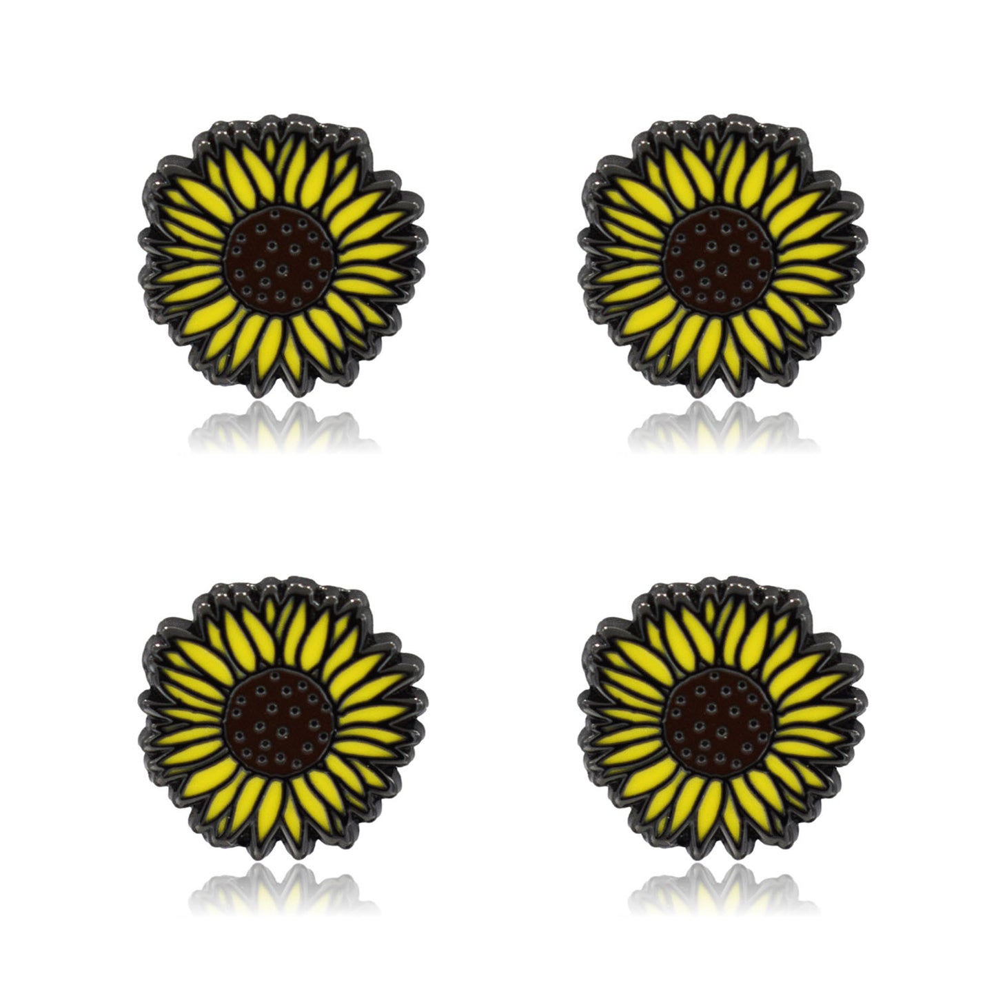 Mini Sunflower Set of 4 Filler Enamel Pins