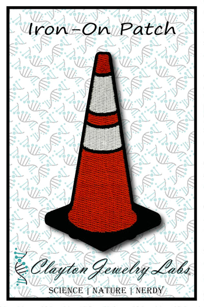 Traffic Cone Embroidered Iron-on Patch | Clayton Jewelry Labs
