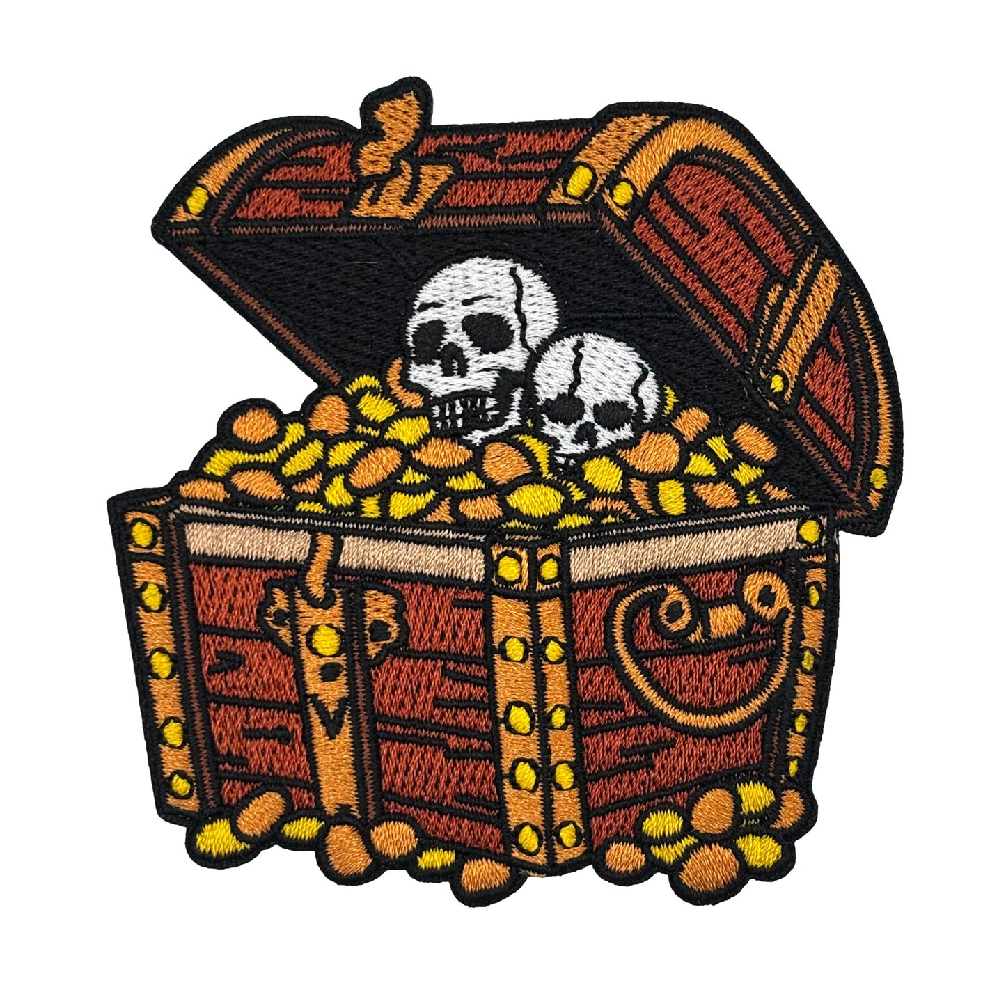 Pirate Treasure Chest Embroidered Iron-on Patch