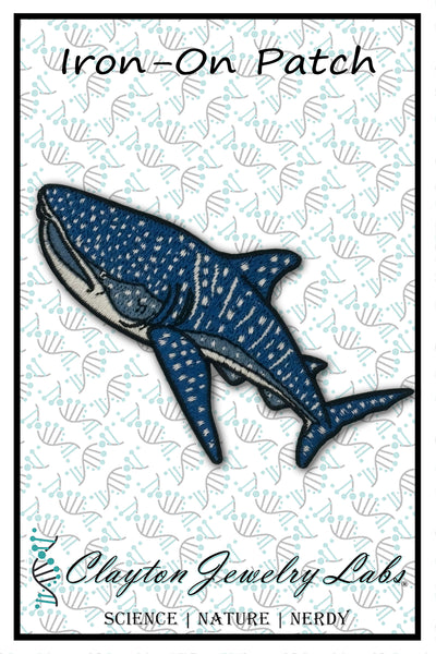 Whale Shark Embroidered Iron-on Patch