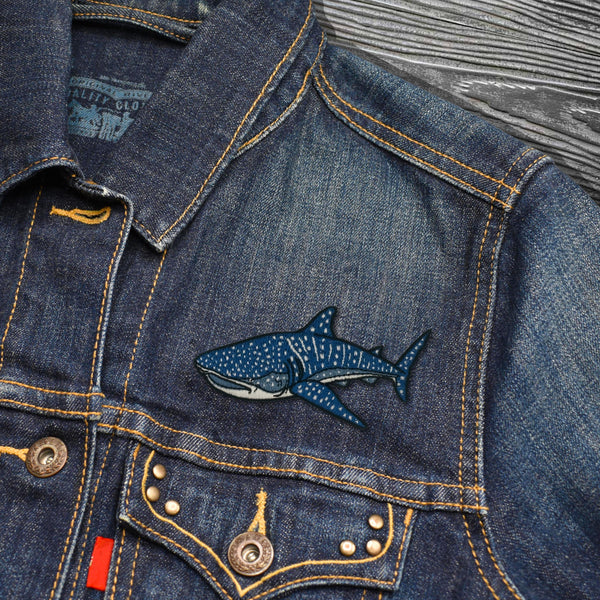 Whale Shark Embroidered Iron-on Patch