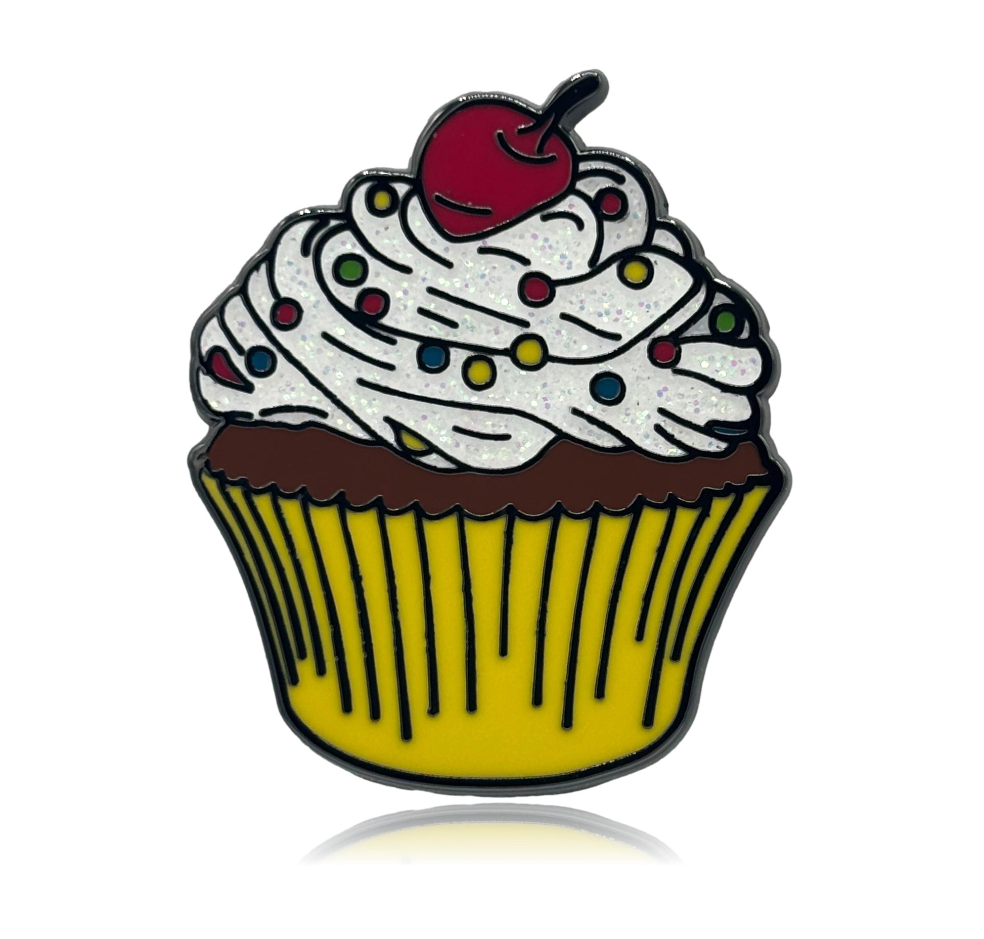 Yellow Cupcake Enamel Pin