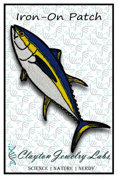 Yellowfin Tuna Embroidered Iron-on Patch | Clayton Jewelry Labs