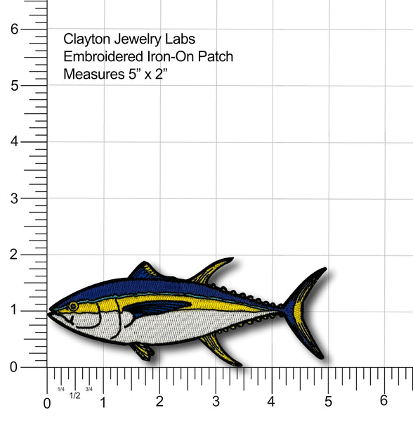 Yellowfin Tuna Embroidered Iron-on Patch | Clayton Jewelry Labs