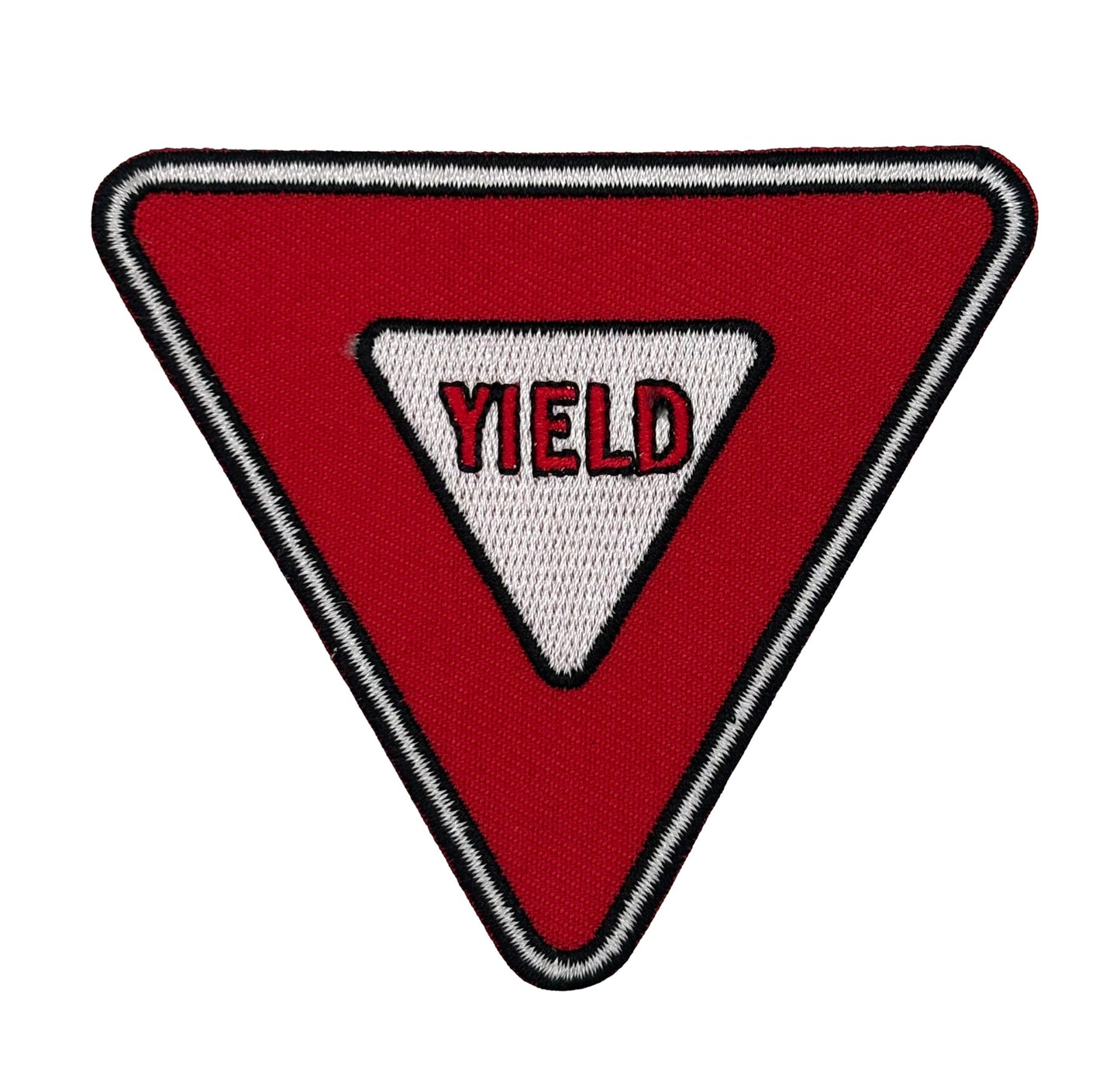Yield Sign Embroidered Iron-on Patch