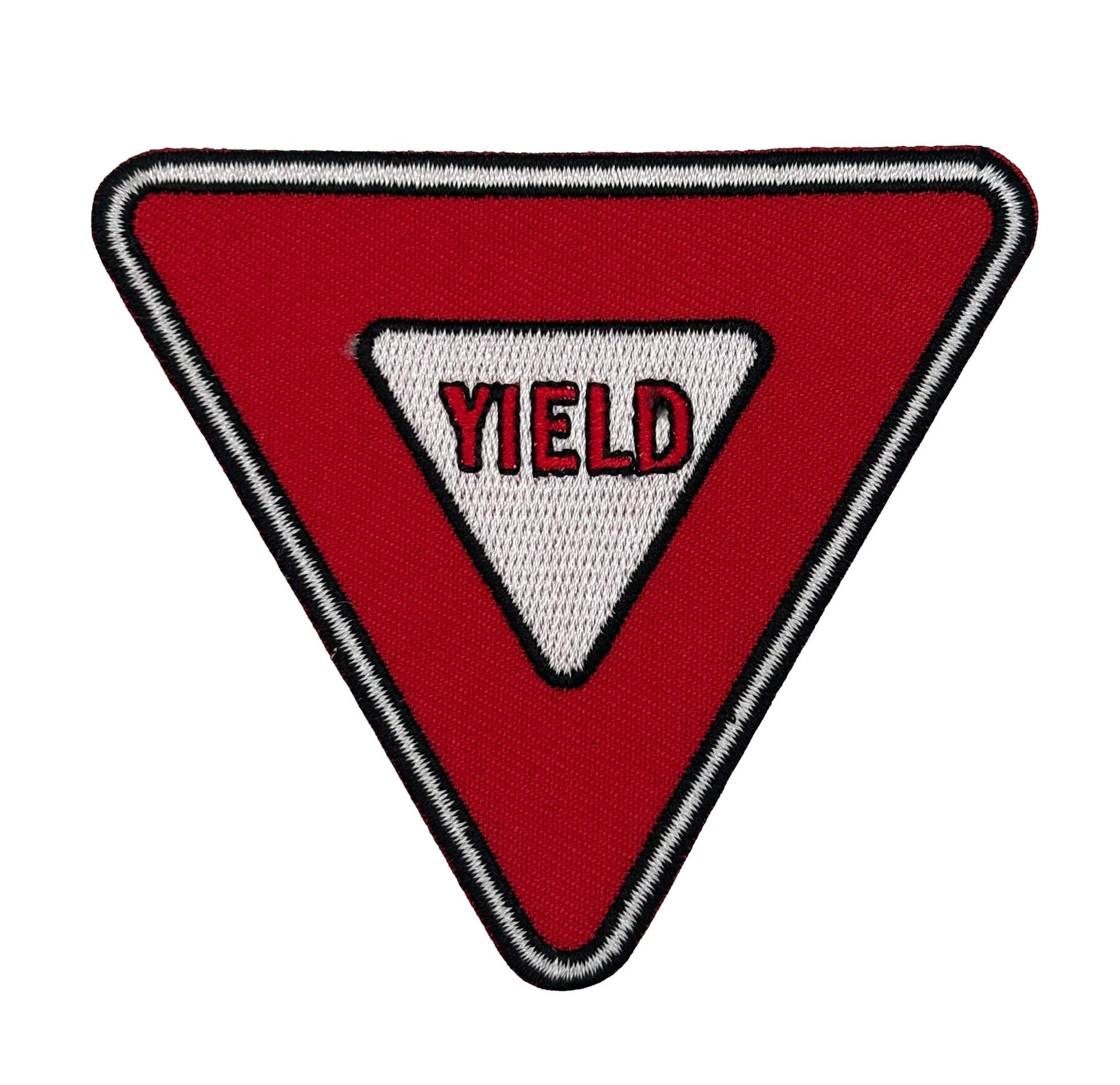 Yield Sign Embroidered Iron-on Patch