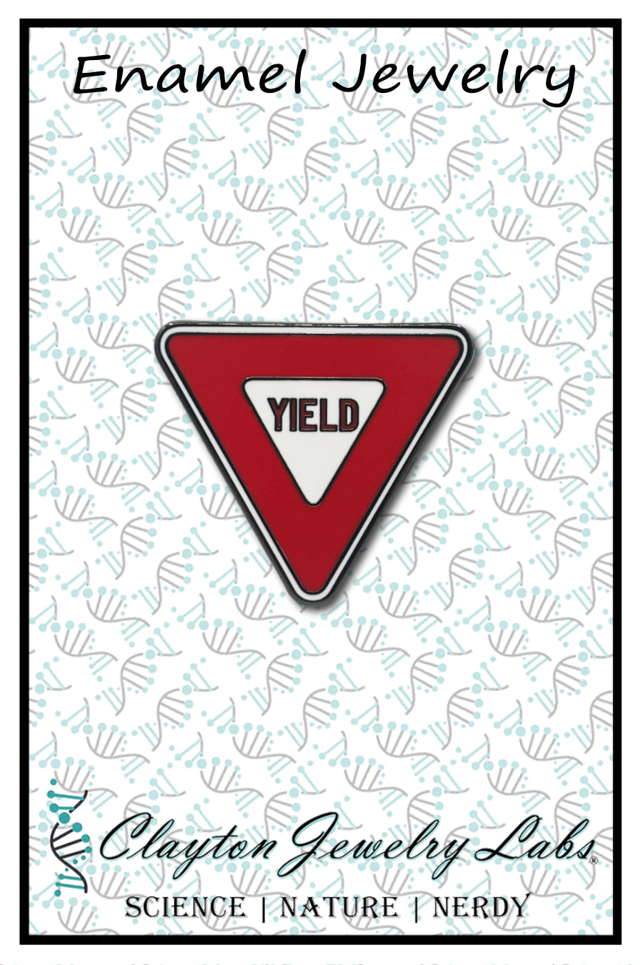 Yield Sign Hard Enamel Pin