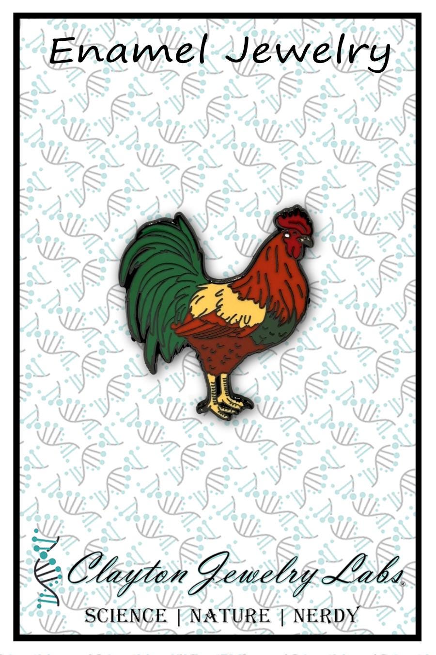 Rooster Enamel Pin - Clayton Jewelry Labs