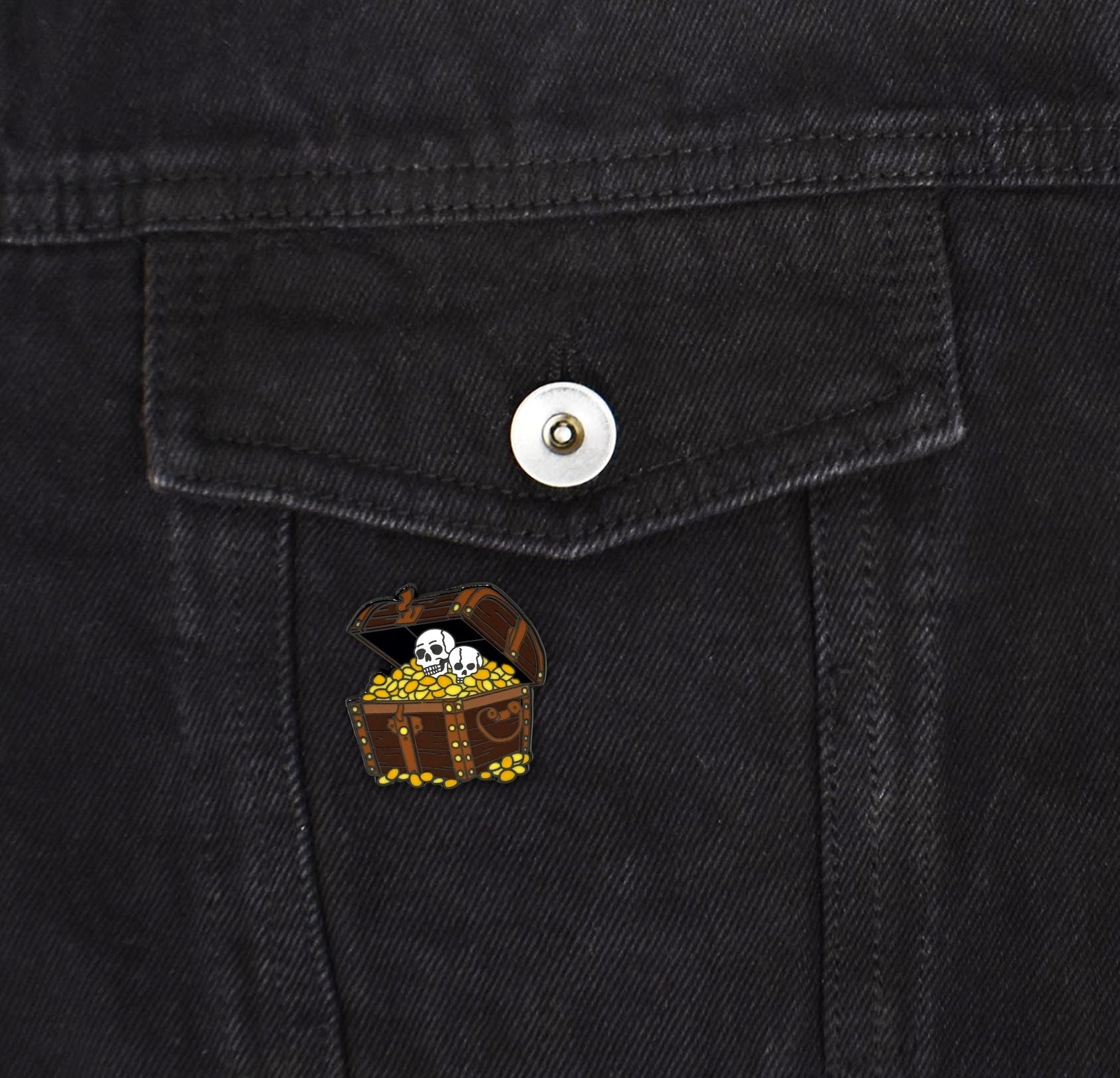 Pirate Treasure Chest Enamel Pin - Clayton Jewelry Labs