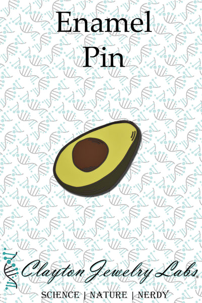Avocado Hard Enamel Pin | Clayton Jewelry Labs