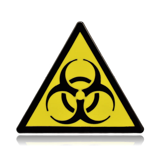 Biohazard Safety Warning Hard Enamel Pin