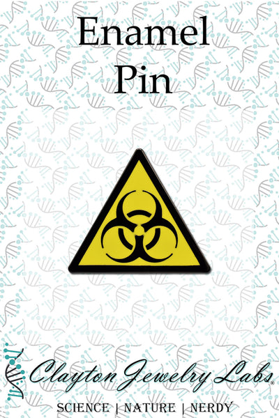 Biohazard Safety Warning Hard Enamel Pin