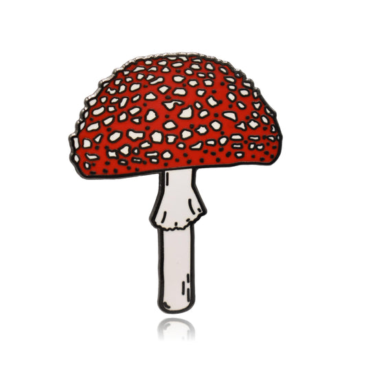 Black Amanita Mushroom Hard Enamel Pin - Clayton Jewelry Labs