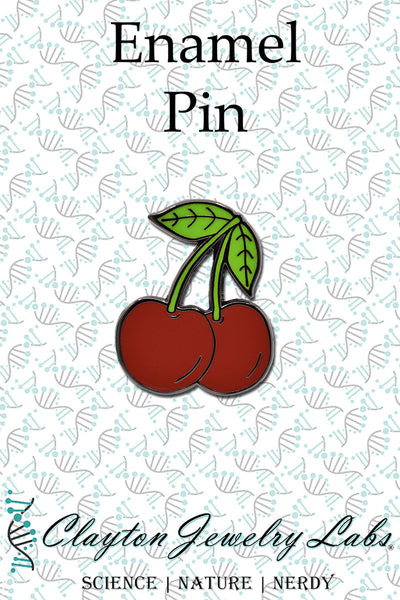 Red Cherry Hard Enamel Pin | Clayton Jewelry Labs
