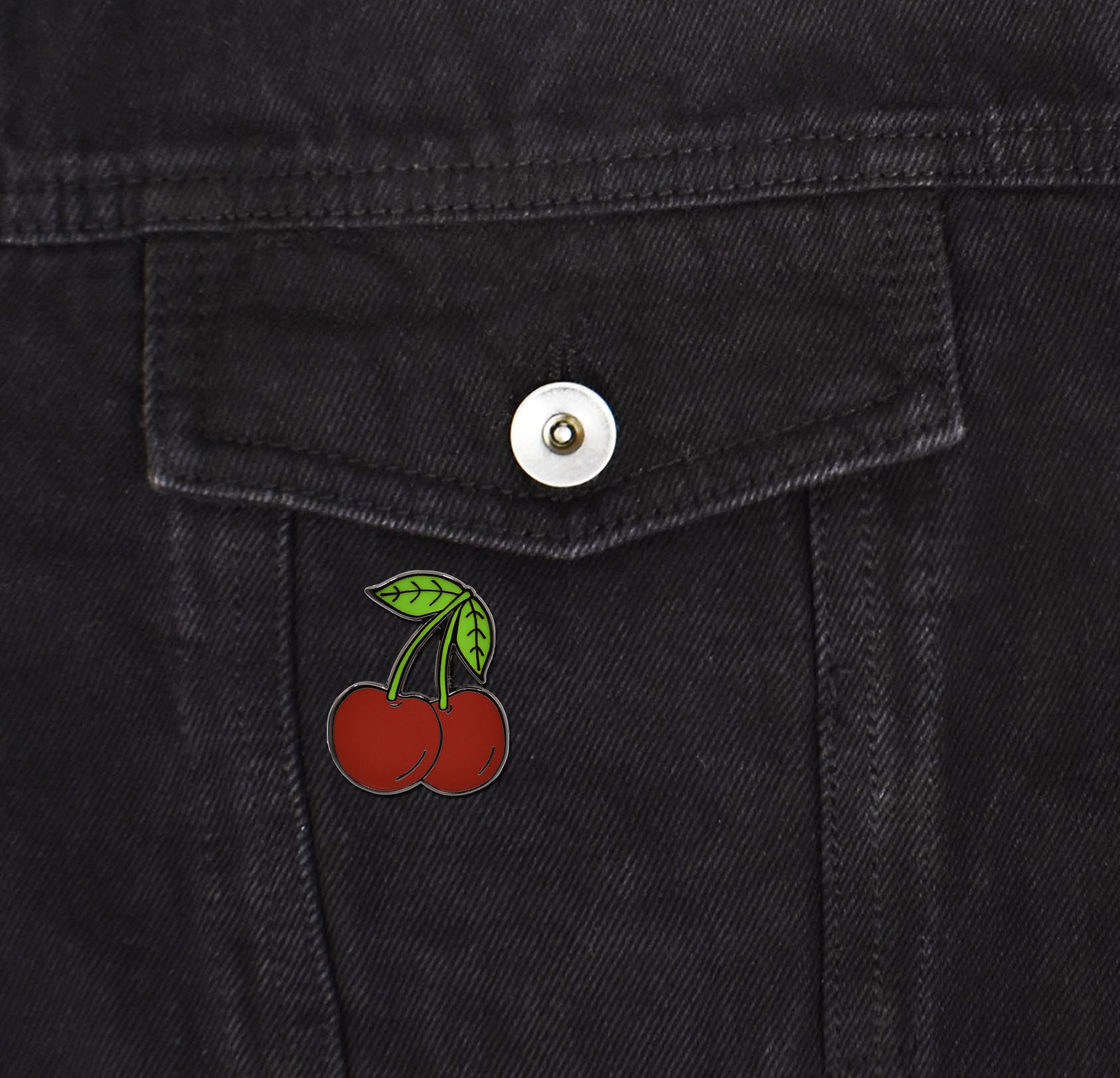 Red Cherry Hard Enamel Pin | Clayton Jewelry Labs