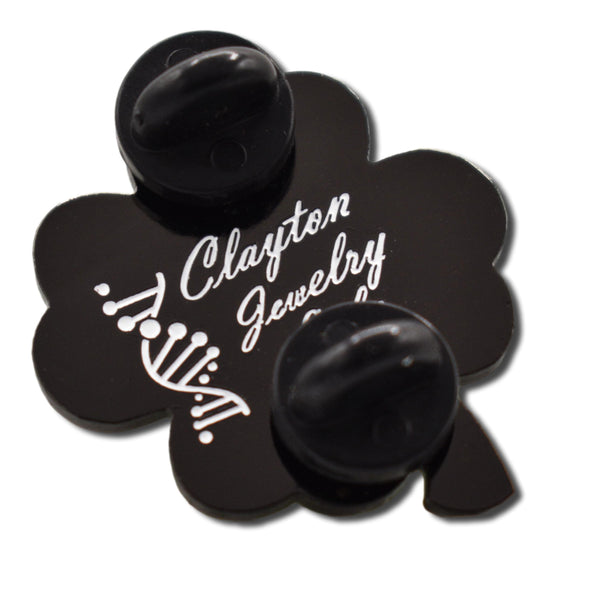 Four Leaf Clover Saint Patrick's Day Hard Enamel Pin | Clayton Jewelry Labs